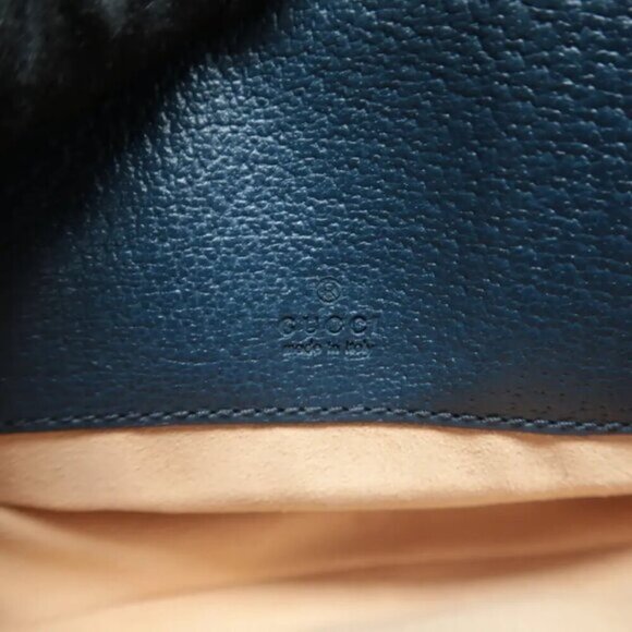 100% Authentic GUCCI Ophidia Blue Canvas Backpack 714-103024 - Picture 10 of 12